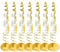 ZYKORT 42 Stück Wirbel Deko, Goldene Spiralen Girlande Dekoration, Geburtstagsbänder, Doppelspiral-Aluminiumfolien-Deckenaufhänger, für Geburtstage, Hochzeiten, Themenpartys und Weihnachtsdekorationen