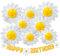 SUNBEAUTY Daisy Party Decoration Daisy Tissue Paper Pom Poms White Yellow Flowers Party Decorations Daisy Happy Birthday Banner Hanging Deco for 1st Birthday Baby Shower Wedding Classroom