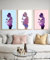 SHUYINGHENGXIE Famille amour art poster femme enceinte maman peinture à l'huile impression salon enfants décoration murale peinture sans cadre-A_50x70cmX3