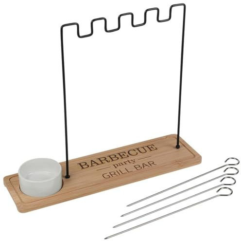 Soporte vertical para brochetas de kebab, parrilla vertical para servir carne y alimentos, estante para barbacoa, suministros para camping, barbacoa al aire libre, patio trasero, jardín