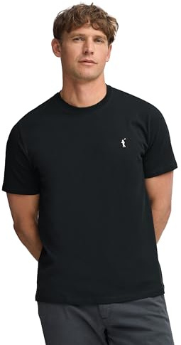Polo Club - Camiseta de Manga Corta para Hombre, 100% Algodón Premium, Cuello Redondo Clásico, Camiseta Básica Casual, Tallas S a 5XL