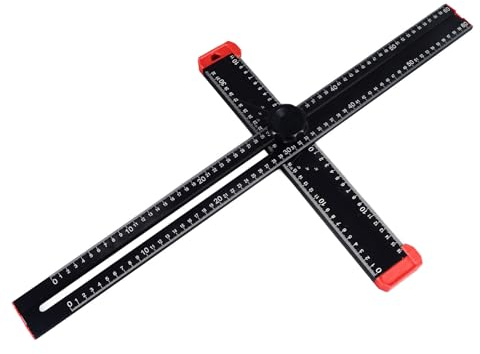 Verstellbares T-Quadrat-Messwerkzeug, Schreiner-Winkellineal 60 Cm, Schwarz, Verstellbarer Winkel, Quadratisches Lineal, Leichtes Handwerkzeug für Holzbearbeitung, Ingenieure,