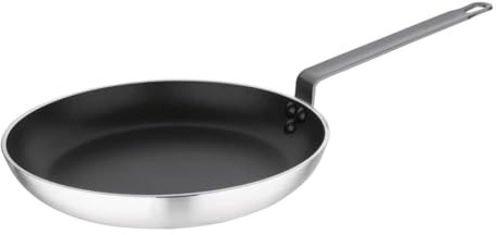 Vogue Frypan Aluminium Non - stick Teflon Platinum Plus - 300x48mm 11.8'x1.9 | Sturdy riveted handle ensures a secure grip, while the shallow design allows effortless flipping and searing.