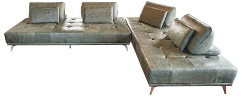 KAWOLA Ecksofa moosgrün samtig Sofa WIOLO Wohnlandschaft Velvet Sofaecke, Bequeme Ledercouch 240x220cm