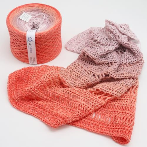 Bobbel/Farbverlaufsgarn zum Stricken und Häkeln, 4-fädig, für Decken, Schals, Mützen, Pullover (Coral Kiss - 279, 4-fädig 1000m)