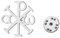 Amaxer Chi Rho Alpha Omega Symbol religiöse Brosche Pin Rucksack Abzeichen Hut Tasche Dekoration Zubehör, L50, Edelstahl, Nein