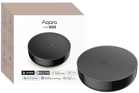 Aqara Smart Hub M200, Matter-Controller Thread-Grenzrouter mit Aqara Zigbee | Bluetooth, WLAN, PoE, IR, unterstützt Amazon Alexa, Apple HomeKit, Home Assistant, SmartThings, Google Home