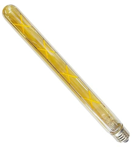 WANGPEI E27 T30-300mm LED Edison Vintage Bernstein Glas Tuber Wicklung Glühbirne 8W 700LM Warmweiß 2700K Nicht Dimmbare E27 Retro Glühbirnen,1Stück