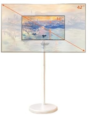 TV-Ständer Mit Rollen, Rollbarer TV-Wagen for 10-46 Zoll OLED- Und LED-Monitore, Zur Installation Aufstellung Von Fernsehern(10-46inch)
