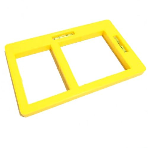 Electrical Socket Back Box Template Level | 1 & 2 Gang | Marking | Compact (Yellow)