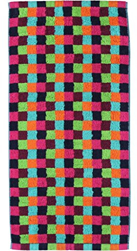 Cawö Liegetuch Lifestyle Karo Walk-Frottier bunt Größe 70x180 cm