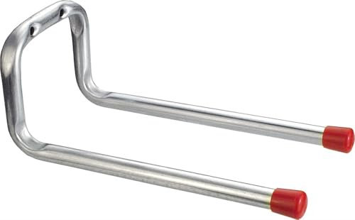 Connex Wandhaken 190 x 90 x 85 mm - Belastbar bis 5 kg - Mit schützender Gummikappe - verzinkt / Universalhaken / Montagehaken für Garage / Werkstatthaken / Ordnungshelfer / DY222007