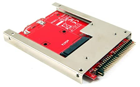 Ableconn IIDE-MSAT mSATA SSD to 2.5-Inch IDE Adapter Converter with Aluminum Frame Bracket - Latch and Retain mSATA SSD as 9.5mm 2.5 IDE SSD Drive