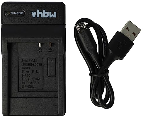vhbw Caricabatterie Caricabatteria Micro USB compatibile con camera batteria Samsung IA-BH125C, IA-BP125A