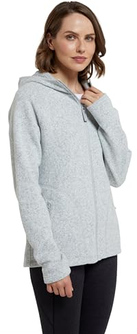 Mountain Warehouse Veste en polaire Nevis avec fermeture éclair intégrale et poches pour femme - Légère et respirante - Pour printemps, marche, voyages, randonnée, hiver Gris 36