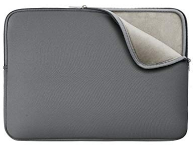 RAINYEAR 14 Pouces House pour Ordinateur Portable Doublure Souple tui de Transport rembourré Compatible avec 15 Pouces Macbook Air M2 M3 M4, 14 Pouces Notebook Ultrabook Chromebook(Gris)