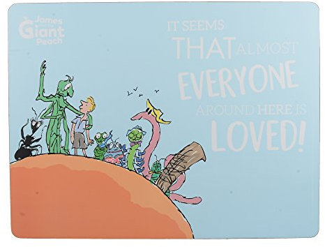 Creative Tops Roald Dahl JAMES AND THE GIANT PEACH Heat-Resistant Cork-Backed Printed Placemat, 30 x 23 cm (12 x 9) - Blue/Orange