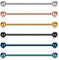 Briana Williams 6 Stücke Industrial Piercing Stab Knorpel Edelstahl Barbell Piercing Schmuck 14Gauge 38mm