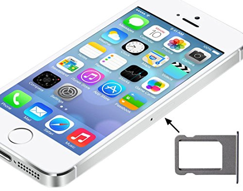 wortek SIM Karten Halter Silber für iPhone 5S Adapter Tray Slot Ersatz