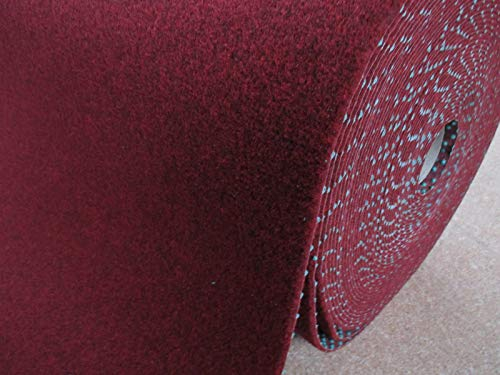 Kunstrasen (6€/m²) mit Noppen Rot 400 cm breite Fertigrasen Balkon (500 x 400 cm)