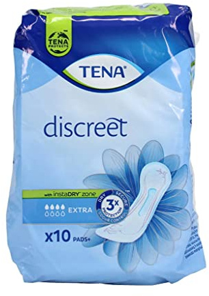 TENA Discreet Incontinence Pads - Extra (1 Pack of 10)