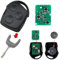 Autoschlüssel Funk Fernbedienung Austausch Gehäuse mit 3 Tasten + Platine Sender + Batterie kompatibel für Ford Focus Streetka KA Fusion Mondeo Puma Fiesta Tourneo Cougar C-Max