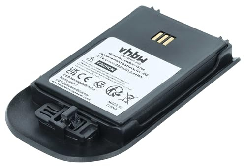vhbw Akku kompatibel mit Ascom i62 Protector | i62 Talker schnurlos Festnetz Telefon (930 mAh, 3,7 V, Li-Ion) Schwarz