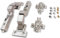 GRASS Tiomos M0 Scharnier OHNE Topfbohrung! SET (2 x Scharnier, 2 x Montageplatte, 4 x 3 x Schrauben) von UMAXO® (Kreuzmontageplatte, Soft-Close (mit Dämpfung))