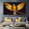 SXKJ Tier Wandkunst Goldener Papagei Vogel Poster Und Drucke Leinwand Gemälde Für Wohnzimmer Home Wanddekoration Bilder 70x120cm Rahmenlos