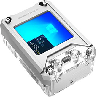 BarrowCH HDMI LCD Display CPU Waterblock with LRC 2.0 RGB, AMD - Silver