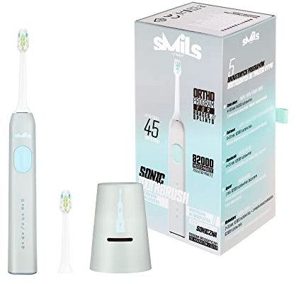 Vitammy SMILS aluminum Zahnbürste, 5 Gebürsten, Druckkontrollfunktion, orthodonäres Waschprogramm