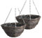 2St Rattan Blumentopf Pflanzkorb Blumengesteck Korb Blumenampel Rattan hängend Blumentöpfe zum Aufhängen an der Wand Zimmerpflanzentöpfe Aufbewahrungskörbe Stroh