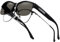 DUCO Herren und Damen Sonnenbrillen Polarisiert Unisex Brille Überbrille für Brillenträger Fit over Polbrille 8960 (Schwarz Rahmen, Grau Linse)