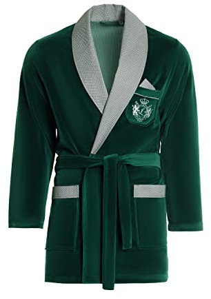 Revise RE-111 Elegante corta vestaglia per gli uomini – 4XL – Verde