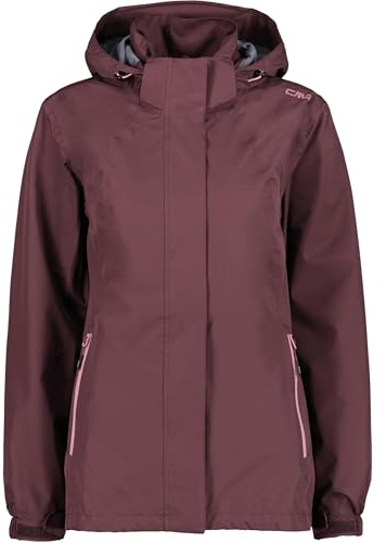 CMP - Damenjacke mit Reißverschluss und atmungsaktiver Kapuze, Pflaume, M