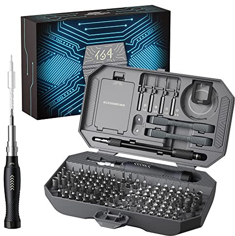 JAKEMY Professional Screwdriver Set for Electronics Repair - Computer Screwdriver Kit with 126 Magnetic Precision Bit Set and Opening Tool Kit for Laptop, MacBook, iPhone, Tablet, Watch, Modding, DIY