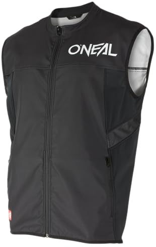O'NEAL | Fahrradweste | MTB DH Downhill FR Freeride | Sportliche Passform, Vier Reißverschlusstaschen, Elastische Stretchstoffe | Soft Shell MX Vest V.24 | Erwachsene | Schwarz | Größe M