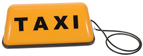Uonlytech Taxi Dome Light Car Signs Adhesive Signs Taxi Sign Adhesive Car Signs Car Super Bright Light Taxi Roof Light Sign Large Super Bright Light ABS Cab Light Sign
