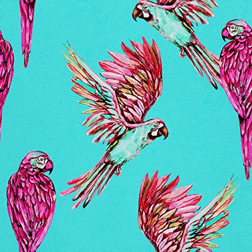 HEKO PANELS Stoff Oxford Wasserdichte Meterware Canvas-Stoff Polyester Stoff Zum Nähen Nähstoffe Dekostoffe Wasserabweisend Blickdicht Papageien 1 Meter 155 x 100 cm, (DX096)