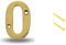 SOLID METAL BRASS HOUSE NUMBERS, Front Door Home 0 1 2 3 4 5 6 7 8 10