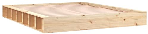 vidaXL Massivholzbett Bett Doppelbett Bettgestell Lattenrost Bettrahmen Schlafzimmerbett Holzbett Schlafzimmermöbel 180x200cm Kiefernholz