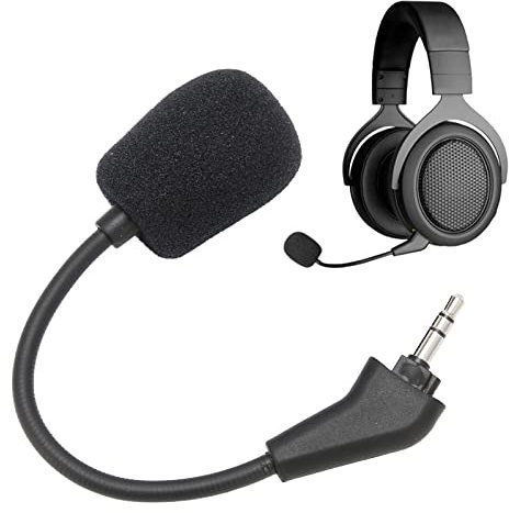 Sxhlseller Ersatz-Spielmikrofon mit Geräuschunterdrückung für Corsair HS50 HS60 HS70 HS70 SE mit Tiefem Bass, Kupferkern, Kompatibles Modell