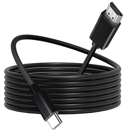 Hatuge Cavo USB C AV digitale HDMI 4K 60Hz per Apple iPhone 15 MacBook Pro M1 2016-2023 Air M1 2018-2023, iPad Pro iMac e altri dispositivi USB C (1,8 m, nero)