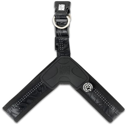 Max & Molly Q-Fit Hundegeschirr Sehr Grosse Hunde mit Gotcha! Smart ID Sicherheitsanhänger, Matrix 2.0 Schwarz/XL, Geschirr Hund Gepolstert & Reflektierend - Komfort für deinen treuen Begleiter