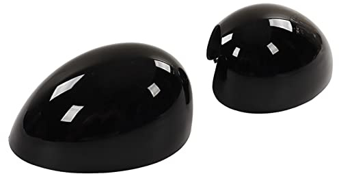 2Pcs Glossy Black Door Mirror Cover for MINI Mirror Cover Car Exterior Door Mirror Cover Replacement for R55 R56 R57 R58 R59 R60 R61