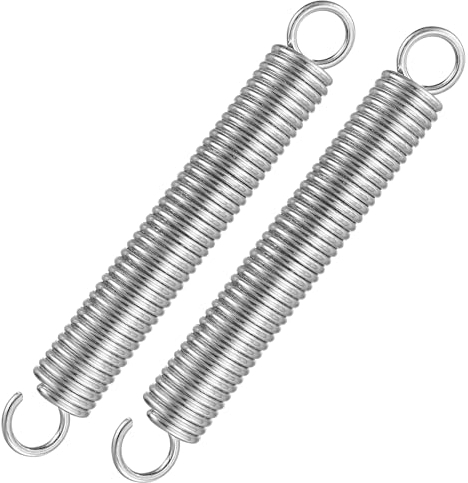 2 Stück 190mm Zugfedern mit Haken, Druckfeder Sortiment, Spannfedern mit Doppelhaken, Stahlfeder Federstahl Sprungfeder für Zelt Wohnwagen Markise Sonnensegel Trampolin Befestigungs Zugfeder