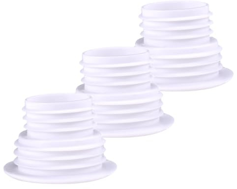 Lot de 3 joints désodorisants en silicone durable pour machine à laver, cuisine, salle de bain (blanc)