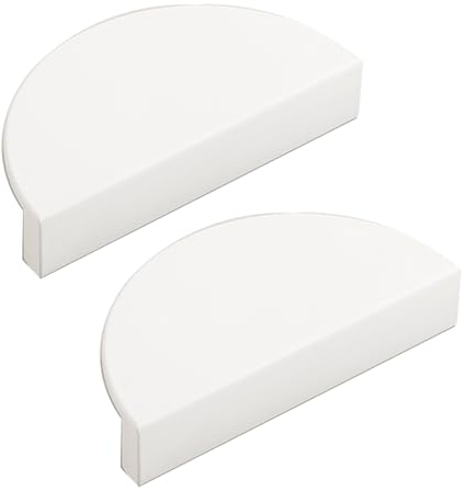ZYFH8992 2 Stück Schrankgriffe Kinderzimmer Halbmond Profilgriff Aluminiumlegierung Möbelgriff Buntes Halbrund SchubladenKnöpfe Mehrfarbig,Türgriff Zugknöpfe für Kleiderschrank (Weiß,100mm)