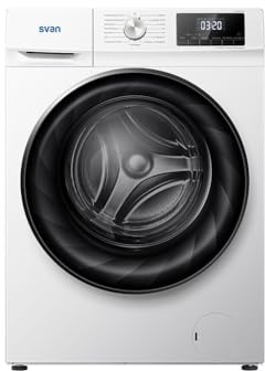 Svan Lavadora 10Kg Carga Frontal Blanco SL10400AIDVB. 1750W, 1400rpm, Motor Inverter, 15 Programas, Función Stop&Go, Tambor Waterdrop, Clase de Eficiencia Energética A