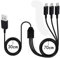 LIWEARE Micro USB Splitter Kabel, 3-in-1 Multi Micro USB Kabel Ladekabel, USB auf Micro USB Kabel, USB 2.0 Typ A Stecker auf 3 Micro USB Stecker Adapterkabel (3.3ft, schwarz) (3-in-1 Kabel)